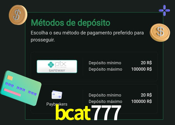 O cassino bcat777 oferece uma grande variedade de métodos de pagamento